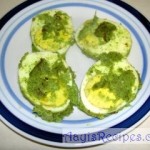 Egg green-masala fry