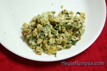 Methi egg fry