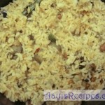 Rice with eggplant (Vangi bhath)