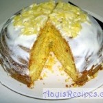 Carrot cake with apple filling