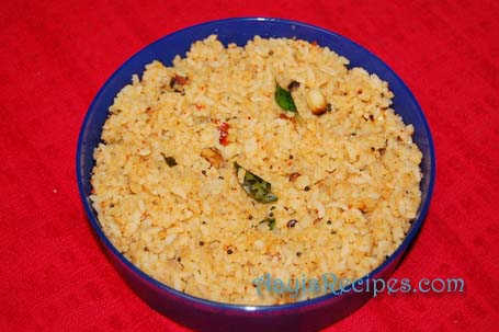 Rice with coconut masala(Chitranna with coconut masala)