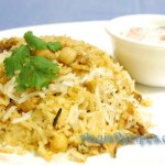 Chickpeas biryani (Chole biryani)