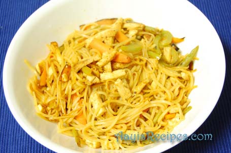Vegetable and noodle stir fry