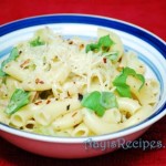 Pasta with soya crumbles