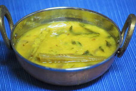 Lemony masoor dal with vegetables