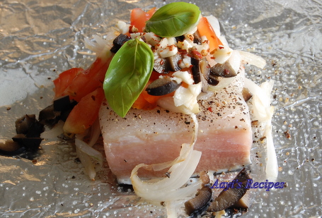 Baked halibut