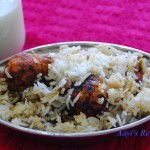 Vegetable Kofta Biryani with Spinach Gravy