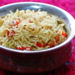 Capsicum-Cumin Rice With Saffron