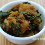 Spinach Potato Fenugreek Stir Fry (Palak Alu Methi)