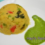 Rava Khichdi (Sooji Khichdi) with Mint Chutney