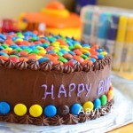 M & M (Gems) Cake with Chocolate Buttercream
