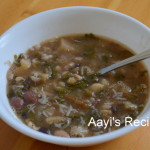 beetroot leaves-potato soup