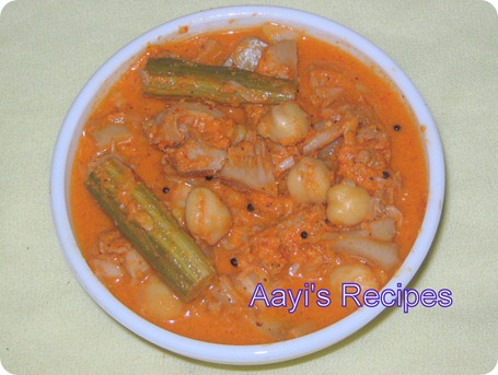 Jackfruit – Chickpeas Sidedish (Chakko Chane Randayi / Ghashi)