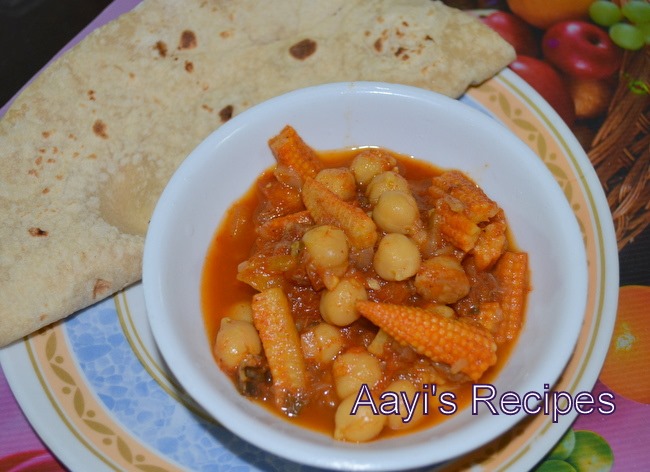 Chickpeas – Babycorn Masala