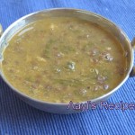 Masoor – Spinach Gravy with Coconut (Masoori – Palak Ambat)