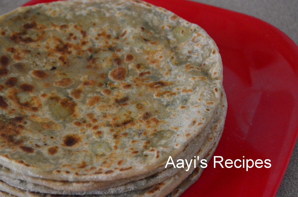 Methi-Potato Parathas